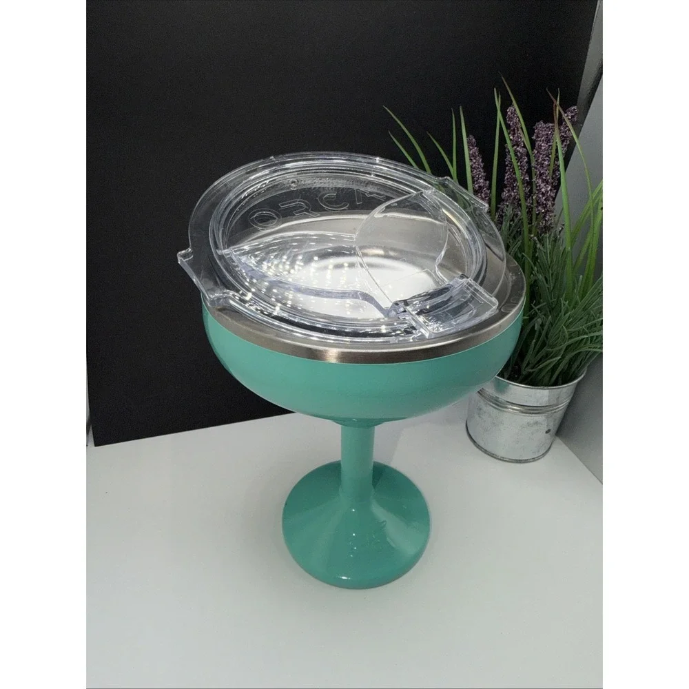 New ORCA Uline Rita Margarita Insulated Cup Stainless W/ Lid‎ Seafoam Teal Cup